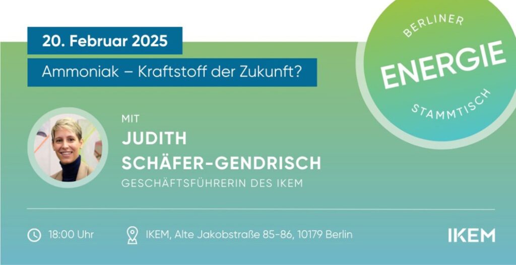 CAMPFIRE-Partner IKEM auf dem Berliner Energiestammtisch, Institut für Klimaschutz und Mobilität, Berlin, 20. Februar 2025